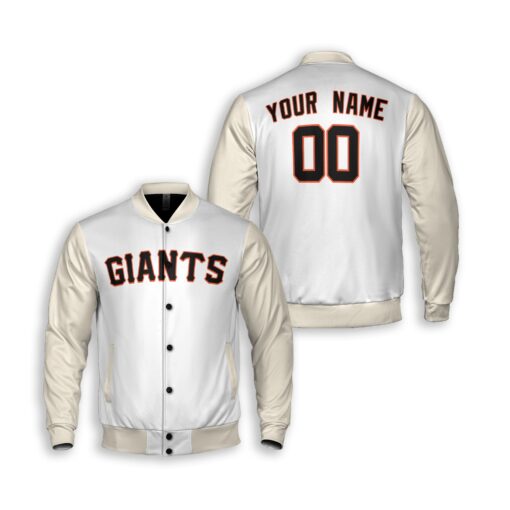 Dthcustom Unisex San Francisco Giants Home Custom Baseball Jacket Sublimation Printing