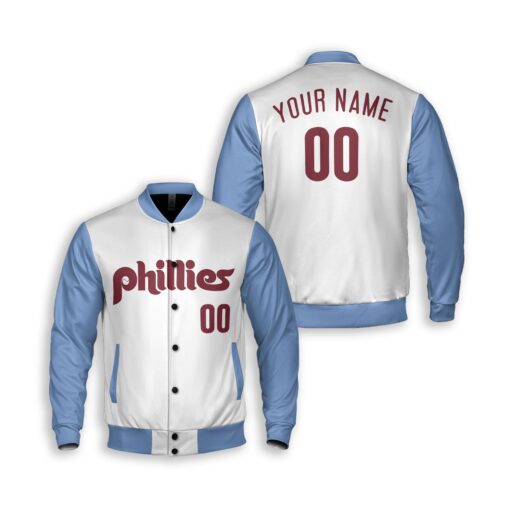 Dthcustom Unisex Philadelphia Phillies Alternate Custom Baseball Jacket Sublimation Printing