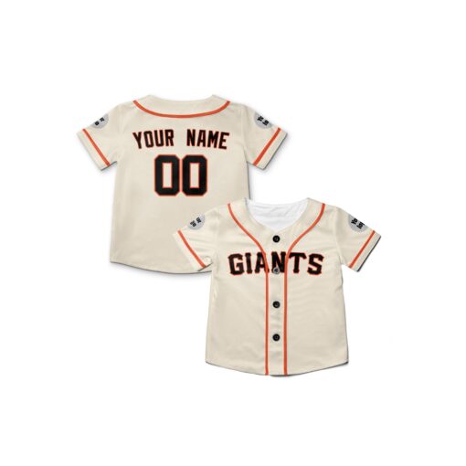 Dthcustom Kids San Francisco Giants Home Player Name Custom Baseball Jersey Sublimation Printing