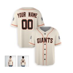 Dthcustom Men San Francisco Giants Home Player Name Custom Baseball Jersey Sublimation Printing