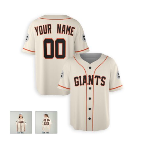 Dthcustom Women San Francisco Giants Home Player Name Custom Baseball Jersey Sublimation Printing