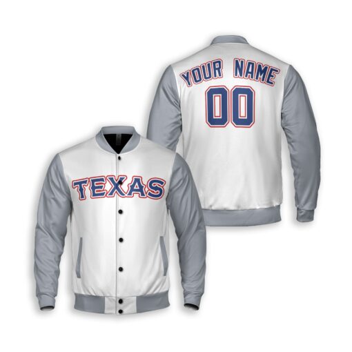 Dthcustom Unisex Texas Rangers Away Custom Baseball Jacket Sublimation Printing