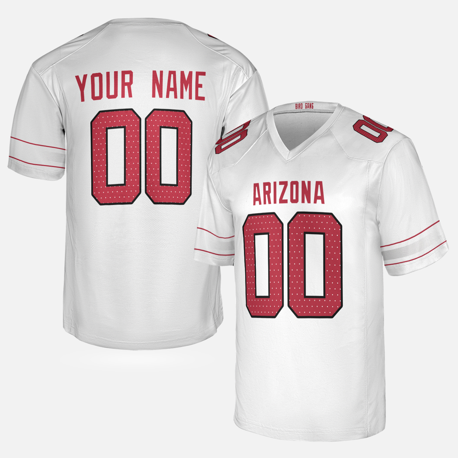 Personalized Arizona Cardinals Jersey, White, Game Custom Jersey, Custom Football Jersey Printing - Unisex