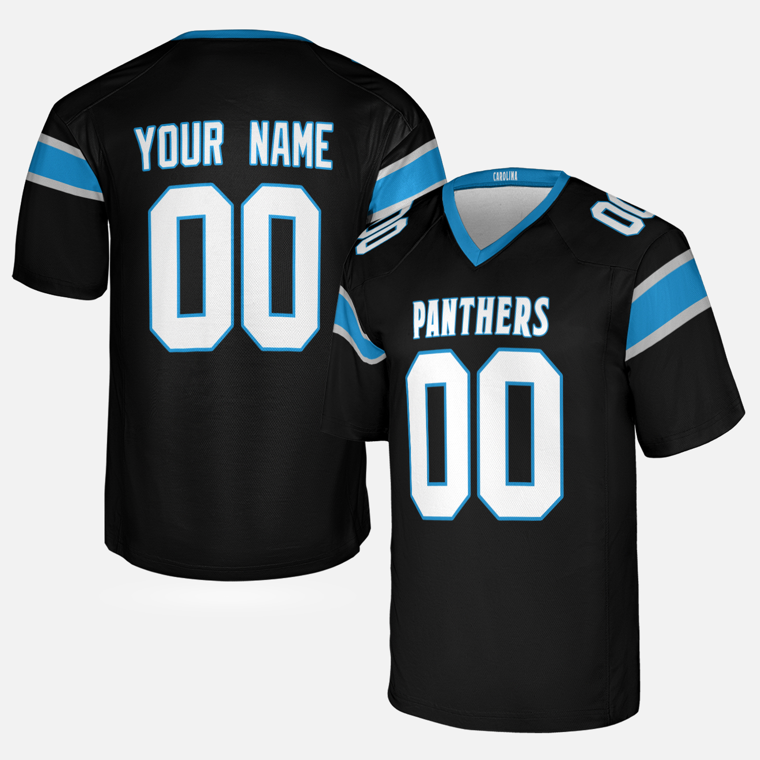 Personalized Carolina Panthers Jersey, Black, Game Custom Jersey, Custom Football Jersey Printing - Unisex