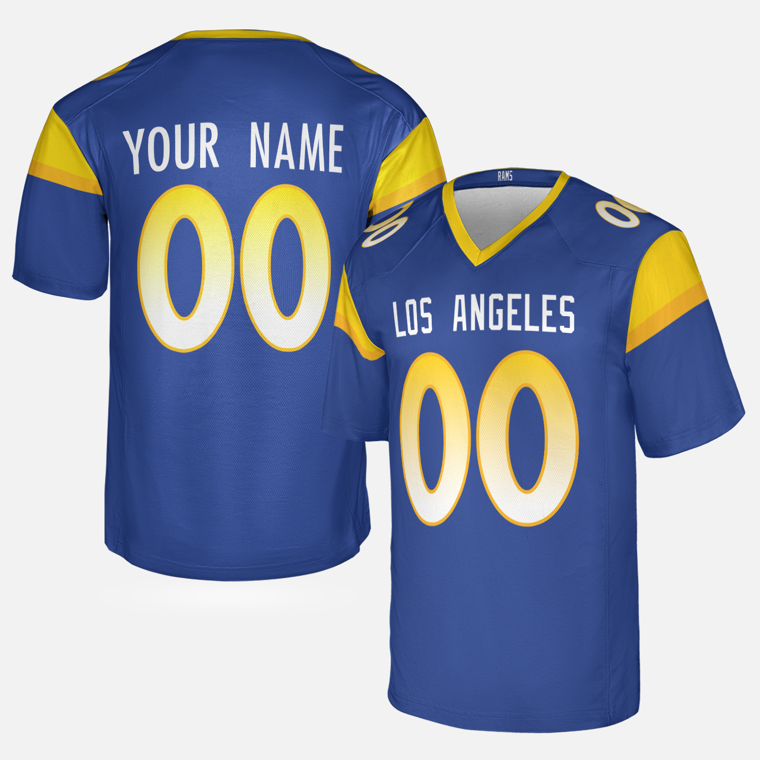 Personalized Los Angeles Rams Jersey, Royal, Game Custom Jersey, Custom Football Jersey Printing - Unisex