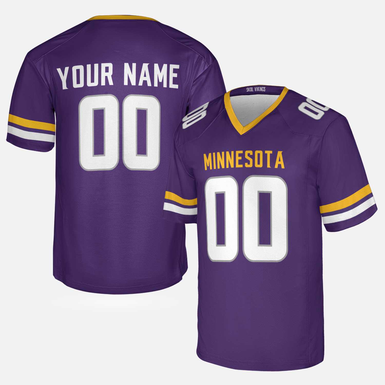Personalized Minnesota Vikings Jersey, Purple, Game Custom Jersey, Custom Football Jersey Printing - Unisex