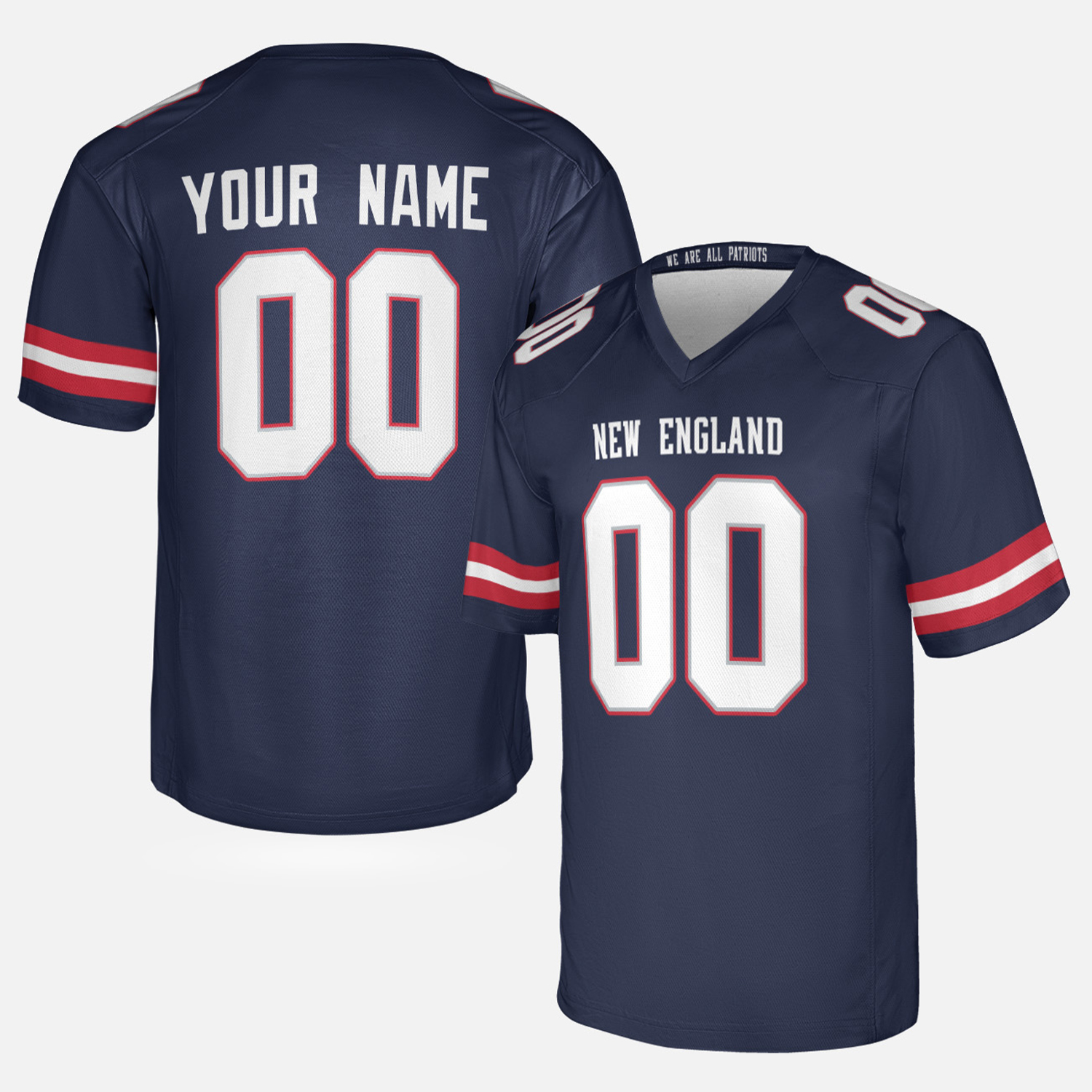 Personalized New England Patriots, Navy, Alternate, Game Custom Jersey, Custom Football Jersey Printing - Unisex