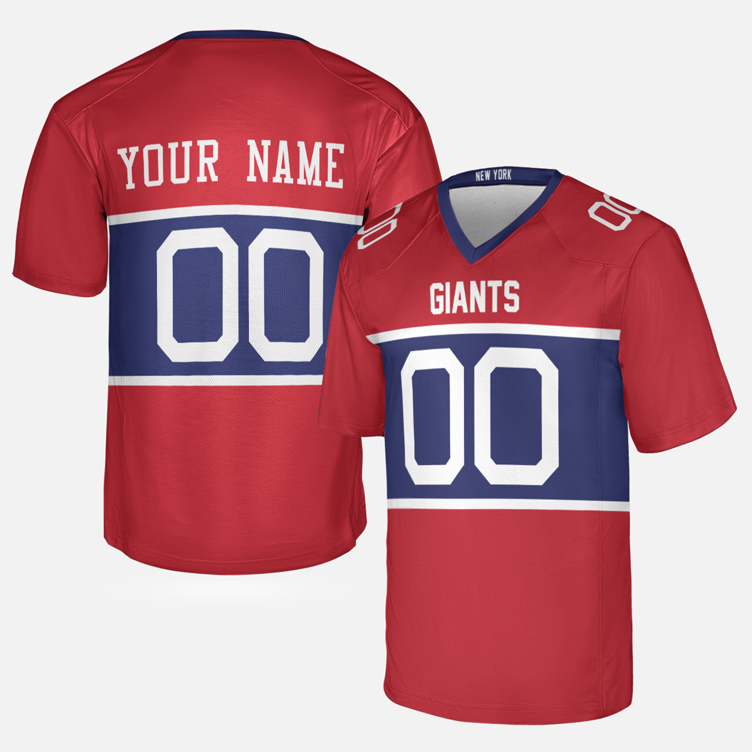 Personalized New York Giants Jersey, Century Red, Alternate, Game Custom Jersey, Custom Football Jersey Printing - Unisex