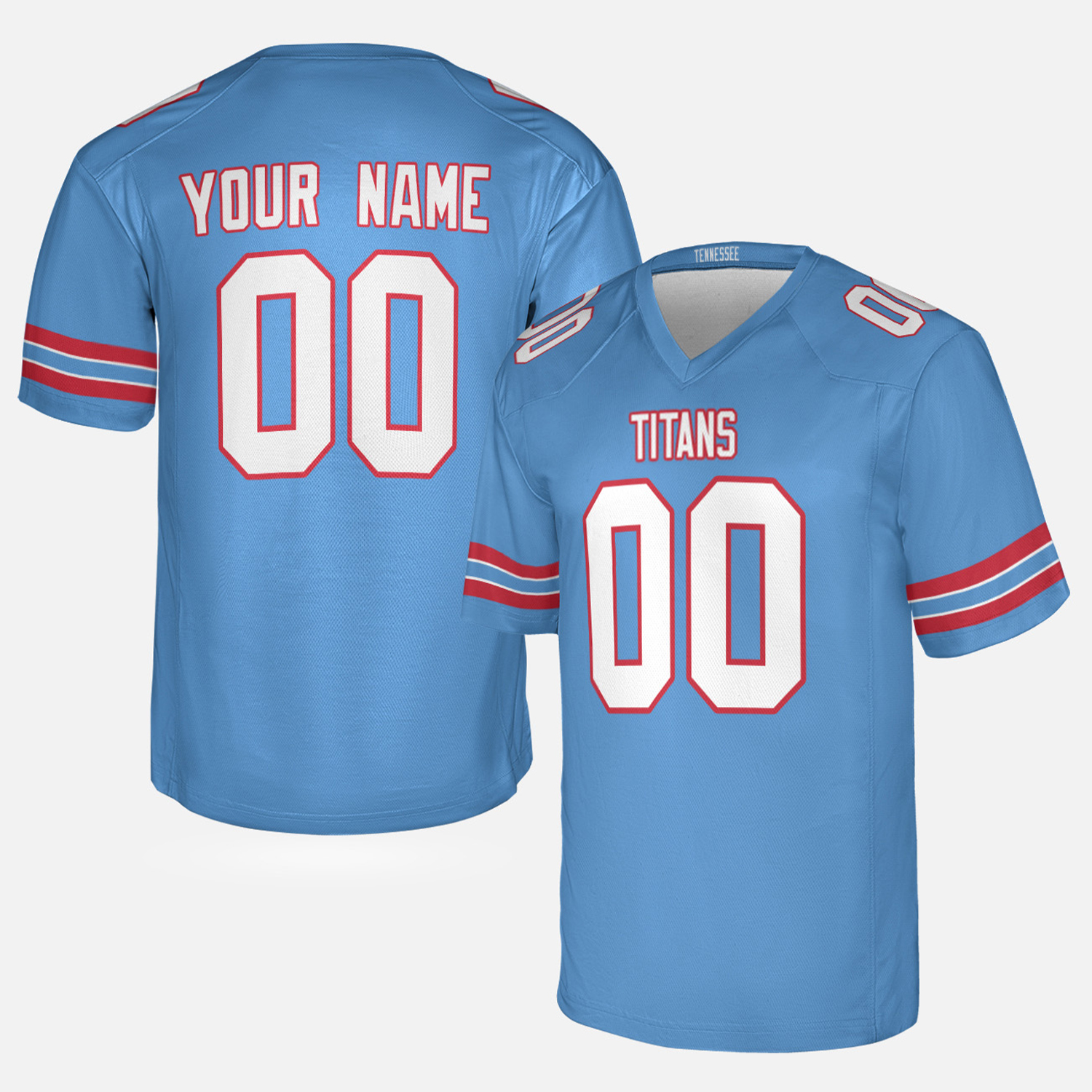 Personalized Tennessee Titans Jersey, Light Blue, Throwback, Game Custom Jersey, Custom Football Jersey Printing - Unisex